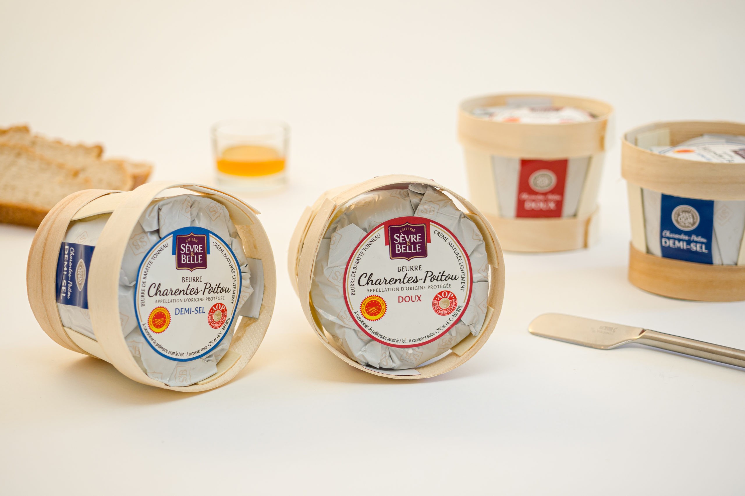 Beurres de Charente Poitou Sèvre&Belle doux et demi-salé